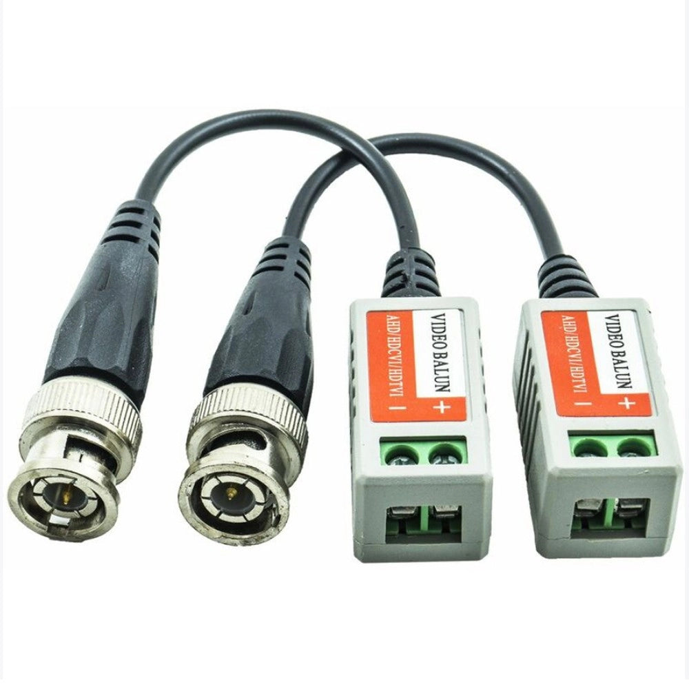 Trade Shop - Adattatore Video Balun Trasmettitori Utp Cat-5 Bnc 350 Metri Telecamera Morsetti -