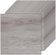 Pavimento in PVC 30 x 30 cm, adesivo, grigio, finitura legno, adesivi per pavimento - per cucina, soggiorno, bagno