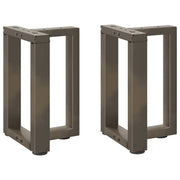 Set di 2 gambe regolabili a forma di T per tavolino da caffè 28 x 25 x 43 cm design moderno acciaio nero 02_0057293