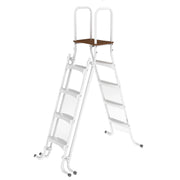 Scaletta di sicurezza in metallo 2x4 gradini h 1,40 m - con piattaforma