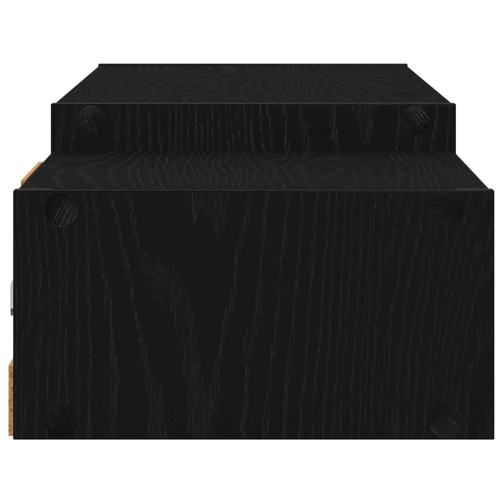 Mobile TV da Parete A parete Rovere Nero 140 x 28 x 21 cm