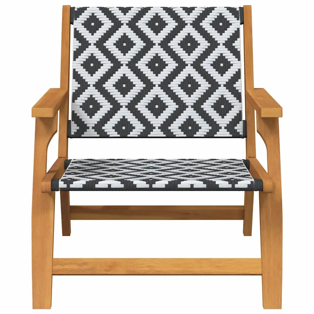 Arredamento da Giardino 2 pcs Nero e Bianco 67 x 78 x 73 cm 367830