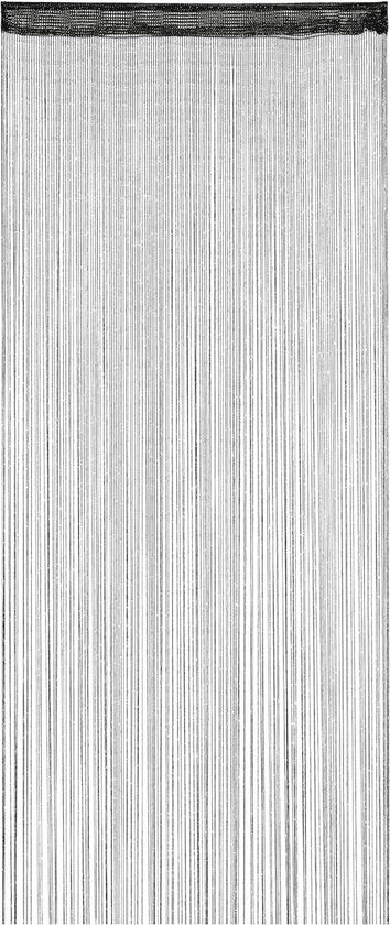 Velo girevole con glitter 90x245 cm - In offerta - Corda per tirare - Porte e finestre - Lavabile - Nero - Poliestere