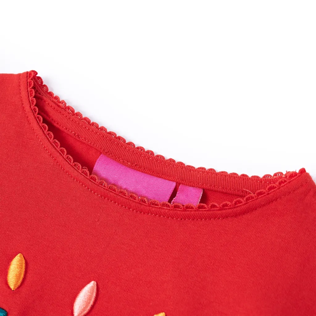 Maglietta per Bambini a Maniche Lunghe Rossa 128 13717