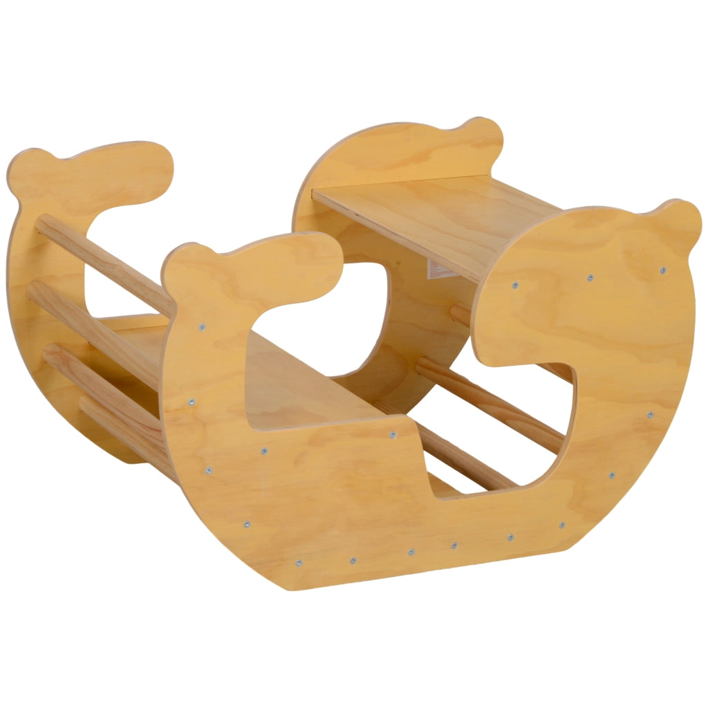 Casetta Giocattolo con Scala ¨C zephmum ¨C Legno Naturale per Bambini 18-48 Mesi