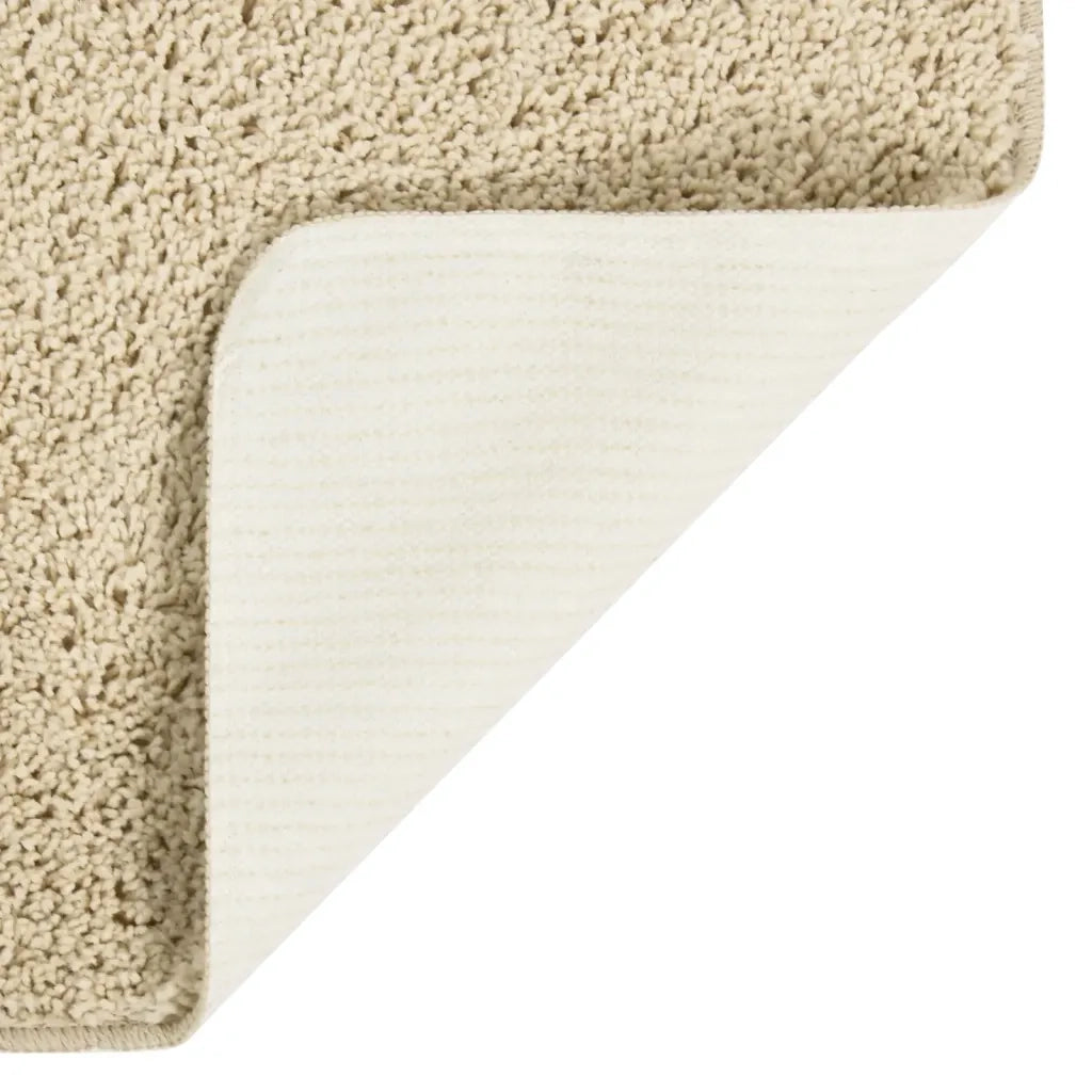 Tappeto Shaggy Crema 140x200 cm Antiscivolo 340389