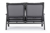 Divano 2 Posti 152x81x98h cm Recl con Cuscini Kledi Antracite