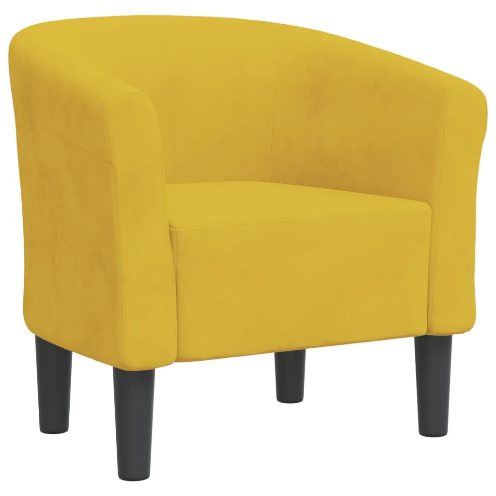 Divano Sedia-Poltrona Cabriolet Gialla in Velluto 568174