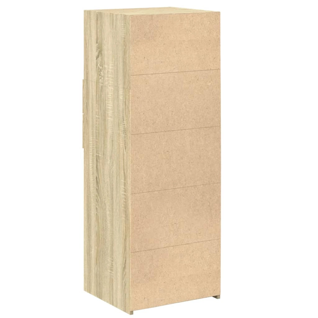 Buffet credenza cassettiera mobiletto mobile contenitore organizer cucina soggiorno salotto rovere Sonoma alto 45 x 42,5 x 124 cm legno ingegnerizzato marrone 02_0034065