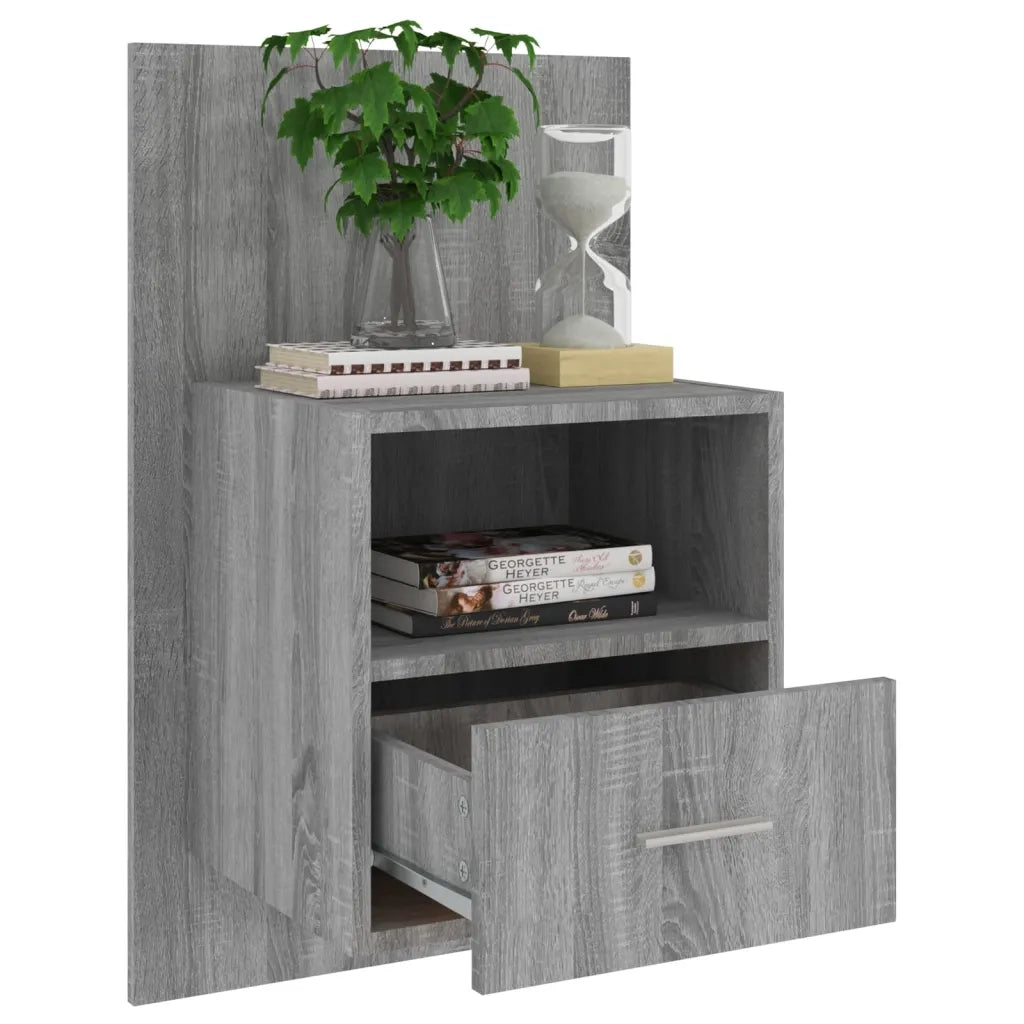 Comodino a Muro Grigio Sonoma 816966