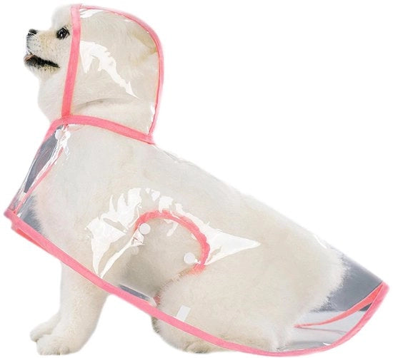 Impermeabile per cani XXL - Cappuccio - Giacca impermeabile per cani - Cappotto per cani - Canotta impermeabile per cani - Cintura regolabile - Capo impermeabile per cani - Poncho per cani