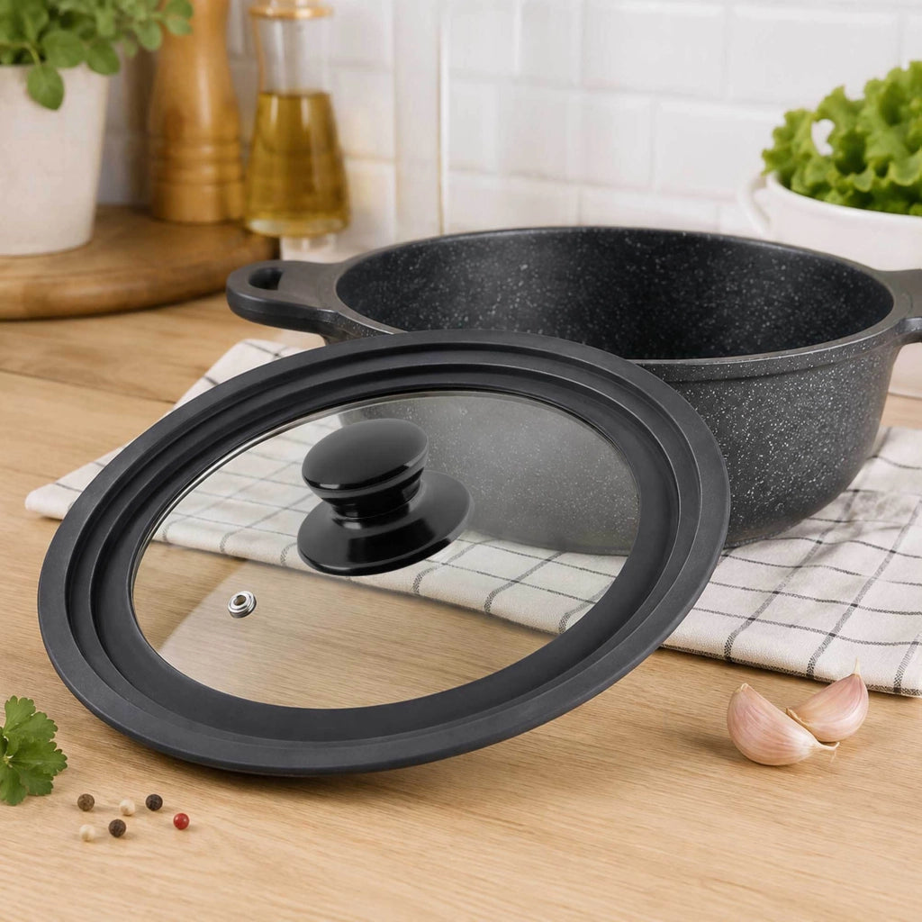Coperchio KADAX in vetro e silicone 20/22/24 cm
