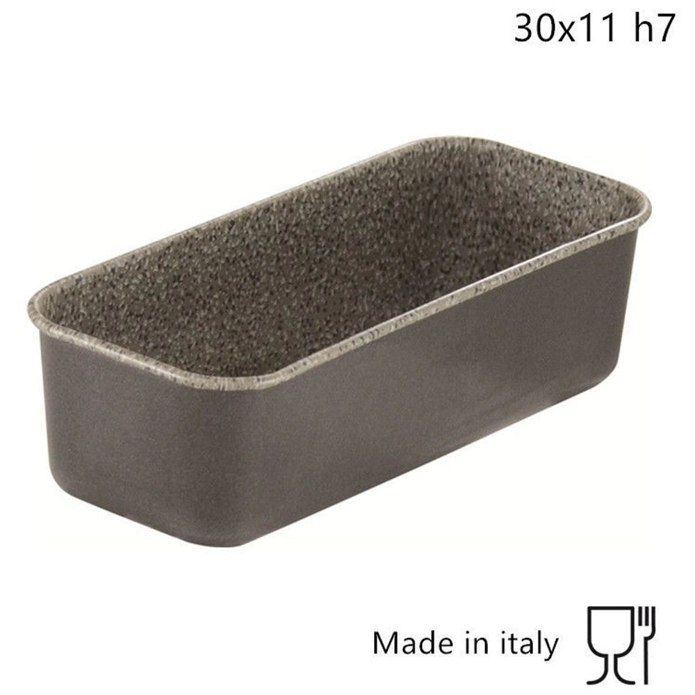 Trade Shop - Stampo Forma Plumcake Teglia In Alluminio Antiaderente Effetto Pietra 30x11xh7cm 037050m -