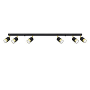 Lampada da soffitto NERO 6 nero/oro