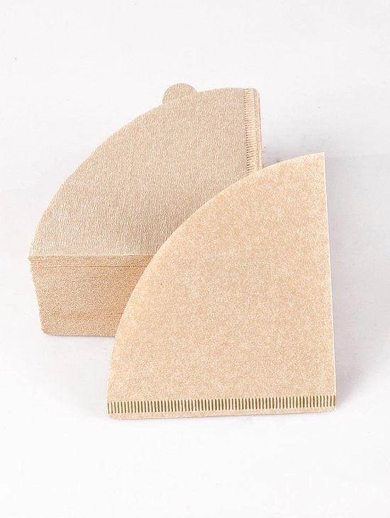 Filtro per caffè - Filtro per caffè da 1-2 tazze per macchina per caffè in polvere - 80 pezzi - Naturale marrone