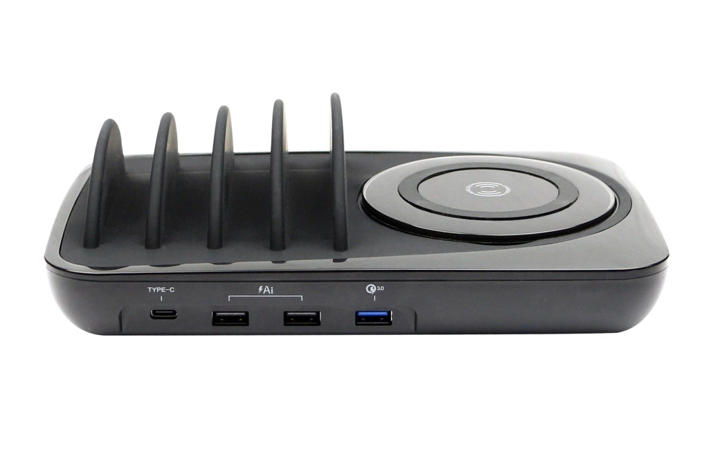 Docking Station USB 5 posti con Caricabatterie Wireless Removibile