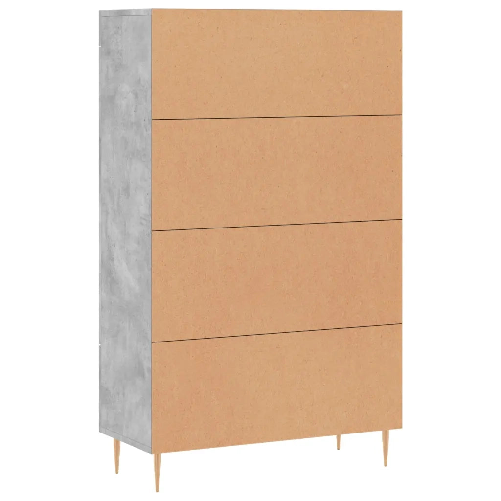 Credenza-Buffet-Armadio da cucina Grigio Cemento 69,5x31x115 cm in Legno Multistrato 109171