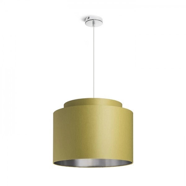 Paralume DOUBLE 40/30 paralume Chintz oliva/Lamina d´argento max. 23W