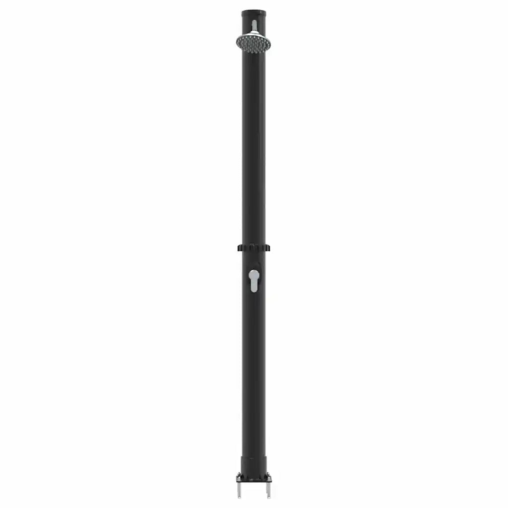 Doccia Solare da Esterno Nero 217 cm PVC e Alluminio 42003411