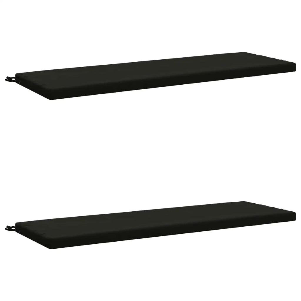 Cuscini per Panchina a 2 Pezzi SOEST 2 pz 100% Poliestere Nero 949401