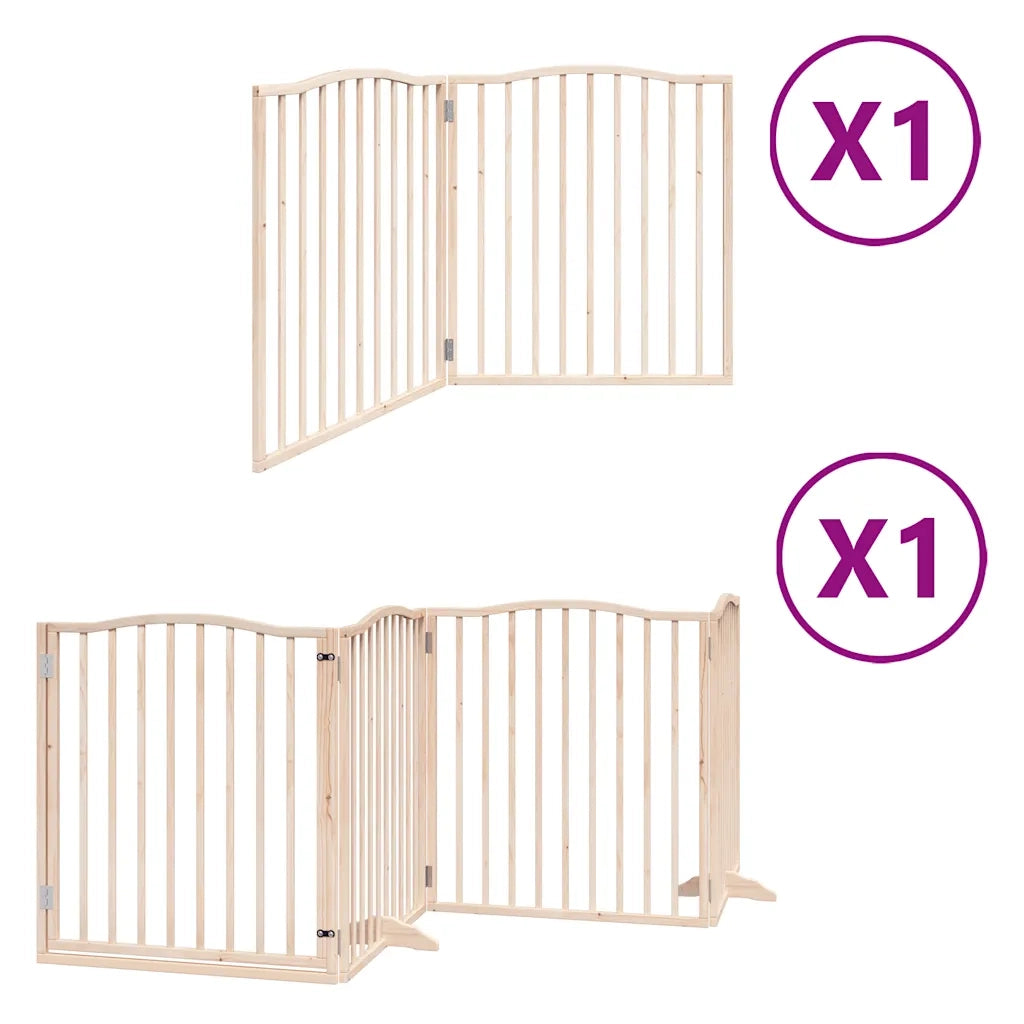 vidaXL Cancello per Cani Pieghevole 6 Pannelli 480 cm Legno di Pioppo