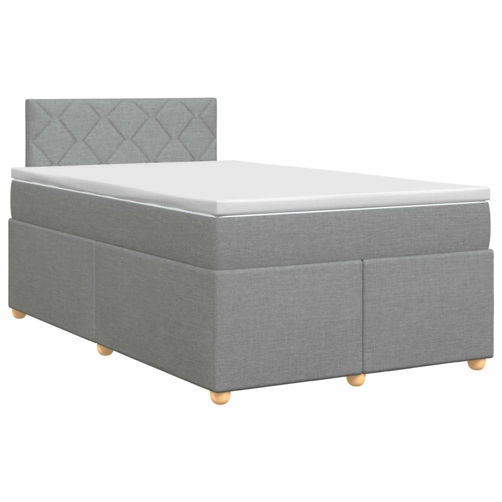 Letto box spring con materasso Grigio Chiaro 120 x 190 cm 3450916