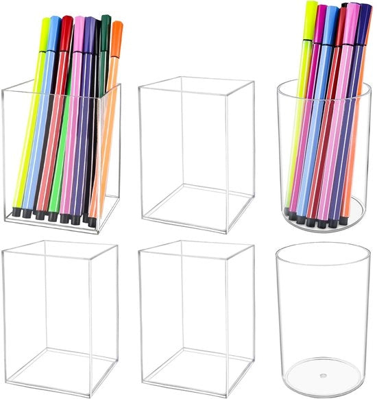 Penetappo Acrilico 6 pezzi Ondelevato Tappo Penetappo, Ondelevato per Pennello Ondelevato per Pennelli Ondelevato per Matite per Ufficio Scuola Casa