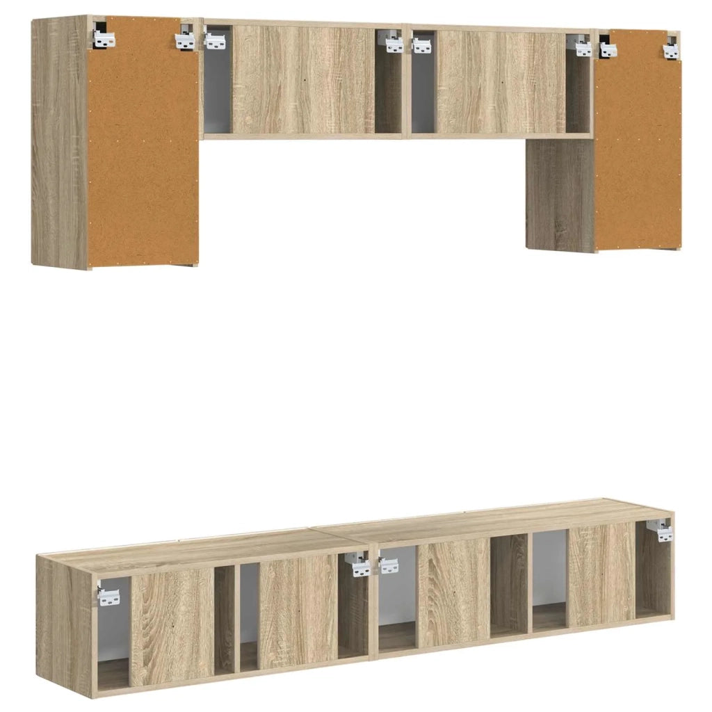 Set mobile TV 4 pcs Rovere Sonoma Legno multistrato