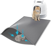 Cattileggiatura per gatti, 76 x 61 cm, design a rasoio a doppia lastra, materiale impermeabile e resistente all'urina, facile da pulire imbottitura per gatti (grigio, dimensioni: 76 x 61 cm)