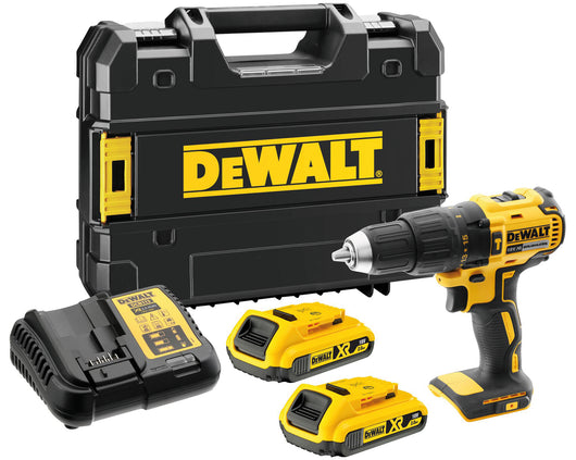 DeWalt TRAPANO AVVITATORE CON PERCUSSIONE 18V DCD778D2T-QW 2 batterie 2,0 Ah in valigetta Tstak