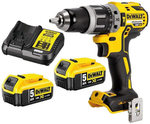 DeWalt TRAPANO AVVITATORE CON PERCUSSIONE BRUSHLESS 18V DCD796P2-QW 2 batterie 5,0 Ah
