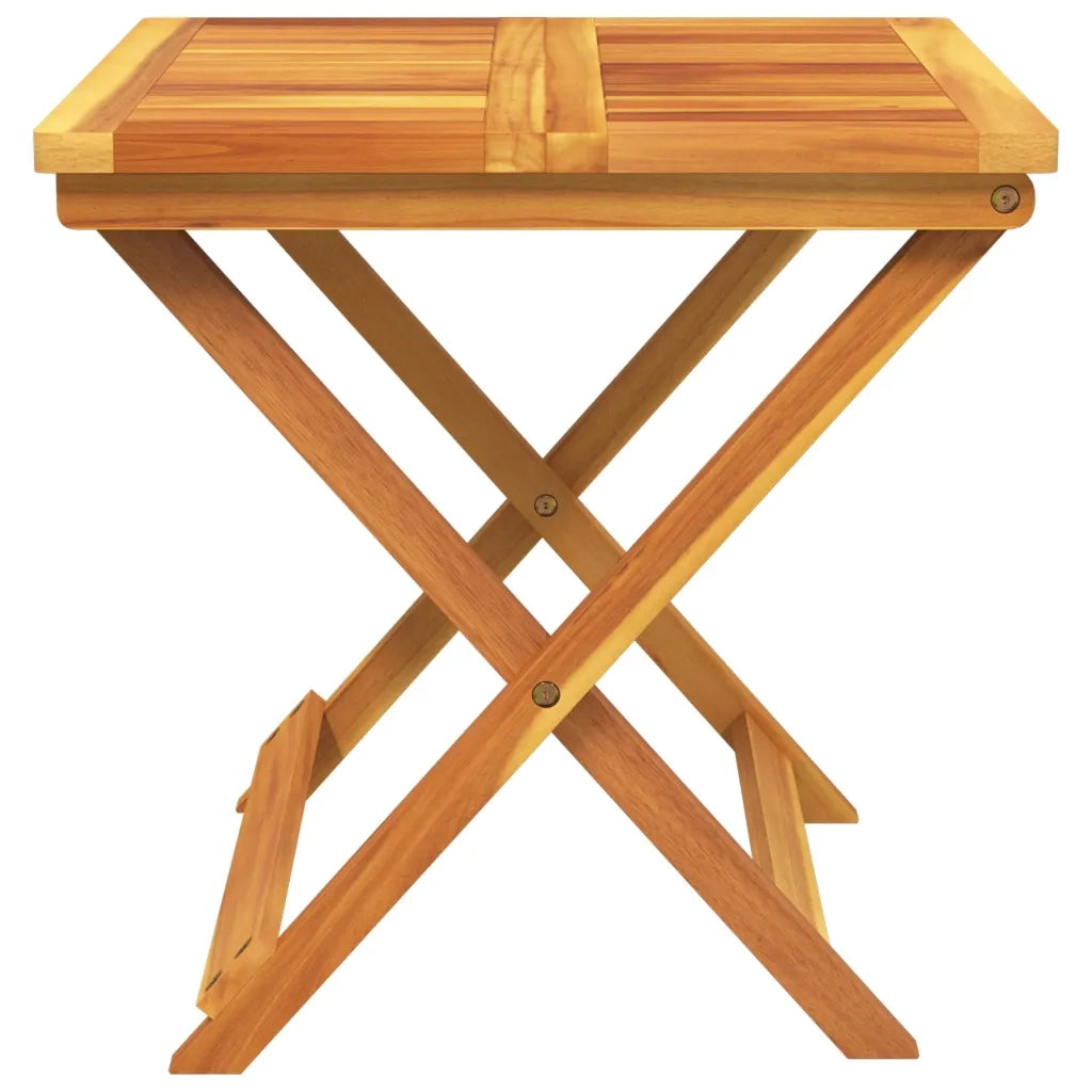 Tavolo da Giardino | Tavolino da esterno Pieghevole 50x50x50 cm Legno Massello Acacia