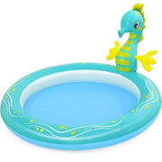 Trade Shop - Piscina Per Bambini Cavaluccio Marino Spruzza Acqua 2 Anni+ 188x160x86 Cm 53114 -