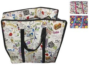 BORSA MULTIUSO FANTASY ZIP- - misura cm.20x45x50h. - 5 pezzi XTRA