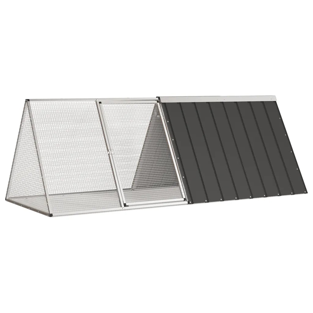 Gabbia per Conigli Antracite 201,5x80,5x71 cm Acciaio Zincato cod mxl 48491
