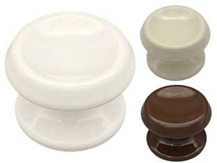 POMOLO PER PORTONCINO MOD.866- - ø mm.80 - finitura bianco RAL9010 - 1 pezzi SAGUATTI