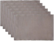 Set di sei placemats rettangolari, misura 13x19 pollici, realizzati con 100% cotone a 5 strati, ideali per ogni cucina Facili da pulire: basta gettarli in lavatrice e asciugarli all'aria