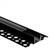 Profilo LED GN02 superficie nero diffusore trasparente 2m