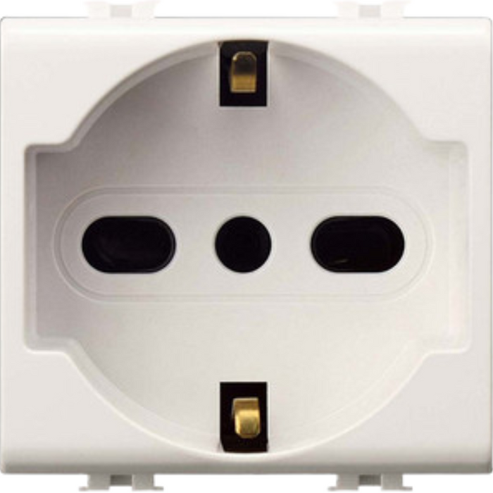 Biesse connettore bipasso schuko 2p+t 10-16a compatibile con serie bticino matix