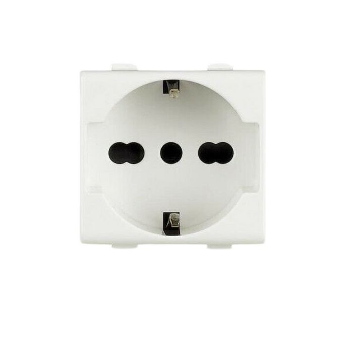 Biesse connettore bipasso schuko 2p+t 10-16a compatibile con serie bticino matix