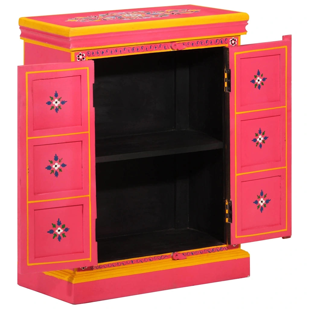 Credenza in Legno Massello di Mango Rosa Dipinta a Mano cod mxl 25111