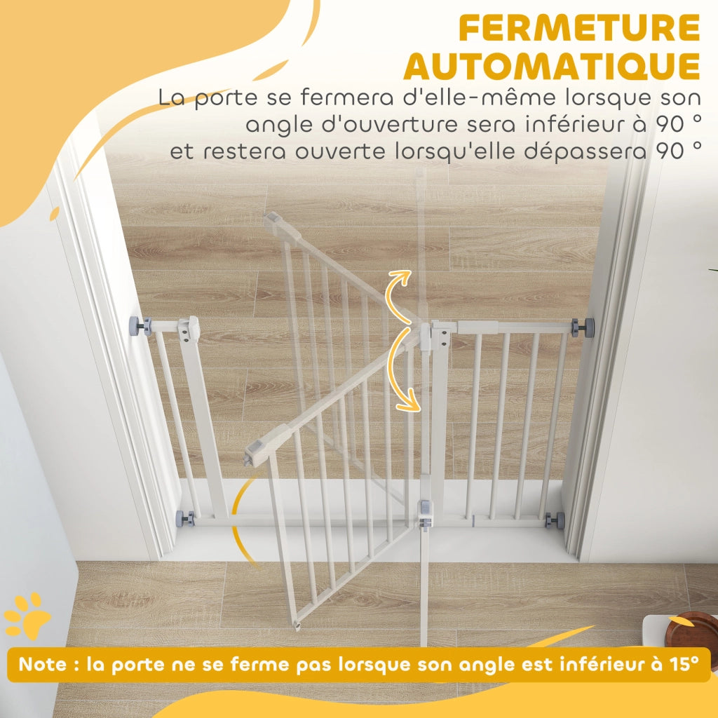 Barriera di sicurezza per cani ¨C zephmum ¨C Bianco 74-80 / 91,5-97,5 cm
