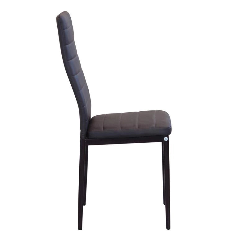SEDIA IVY MARRONE IN METALLO CON SEDUTA IMBOTTITA 53 X 46 X H97 CM