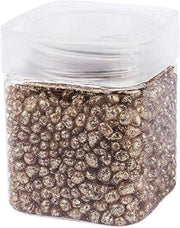 Decorazione decorativa in granuli metallici di vetro, glitter in pietre decorative, dimensione della granulazione: 2 mm a 7 mm, 260 g, ideale per decorazioni di tavolo e di stanza, per matrimoni (rosso oro)