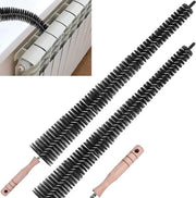Set con 2 spazzole per radiatore, 75 cm, spazzola per pulizia radiatore, spazzola per riscaldamento flessibile per la pulizia agevole di diversi radiatori