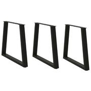 Set di 3 gambe per tavolo da pranzo dal design moderno 70 x 73 cm con piedini regolabili in acciaio nero 02_0056872