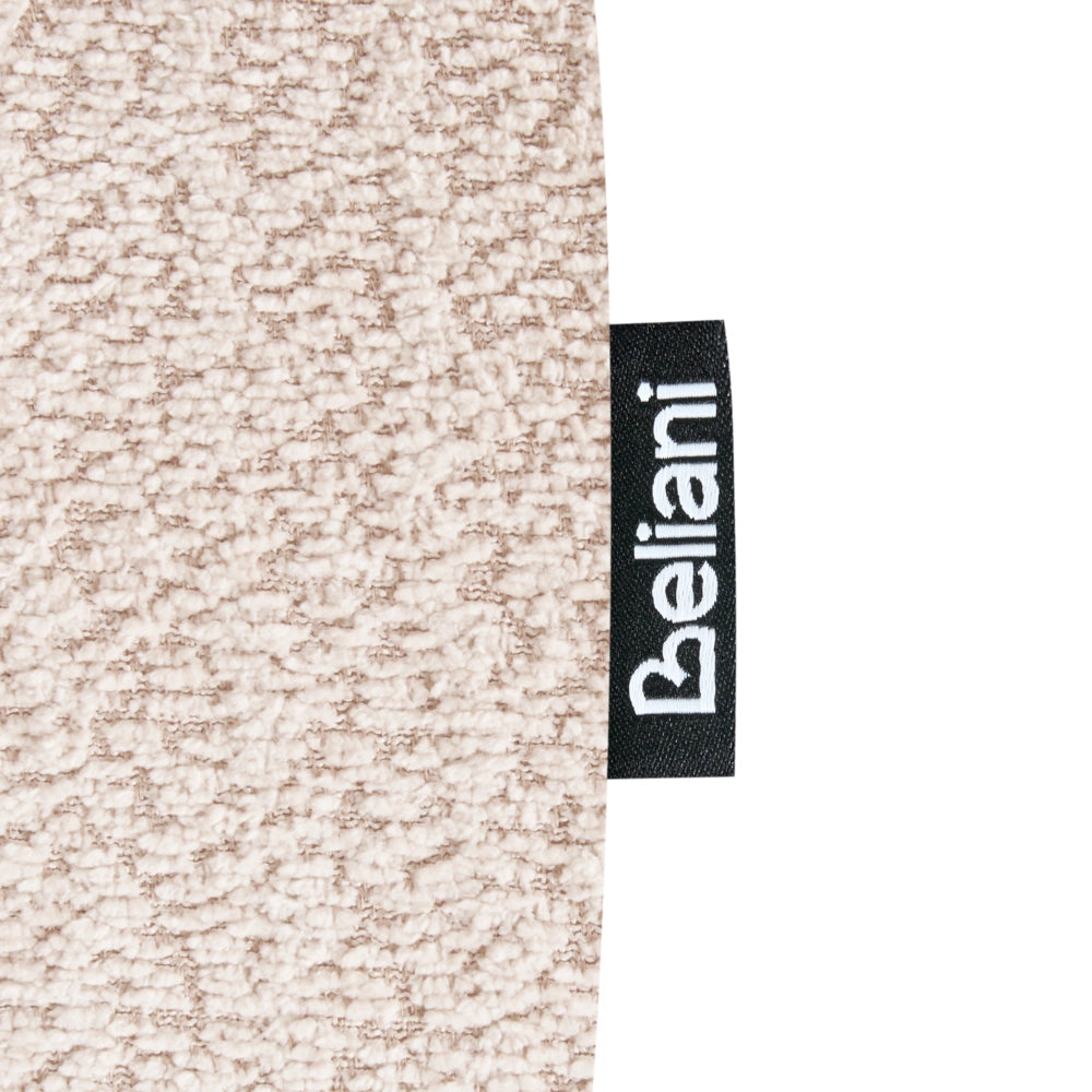 Set di 2 sedie da pranzo in legno chiaro e compensato beige in tessuto boucle di poliestere Gambe in legno di gomma Stile tradizionale retrò