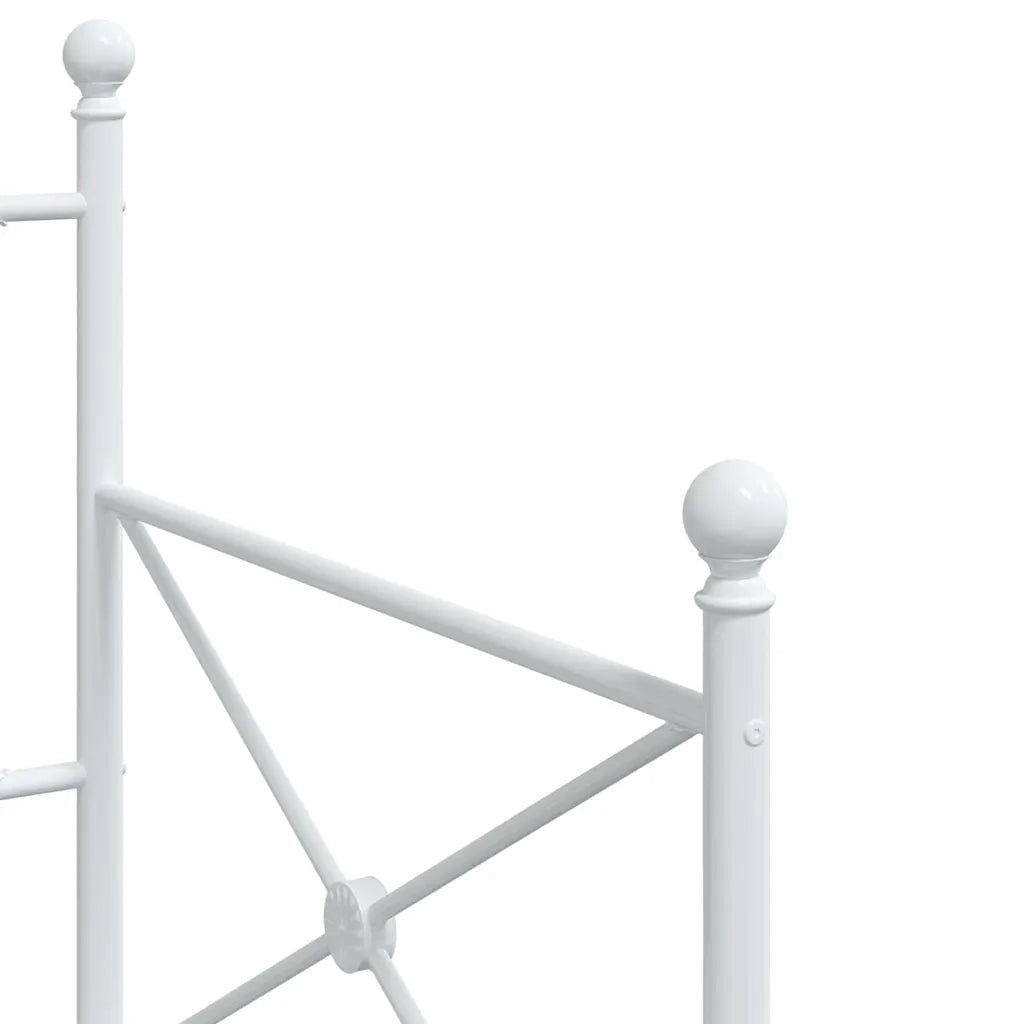 Dormeuse senza Materasso-Divano Letto-Struttura Letto Bianco 90x200 cm in Acciaio