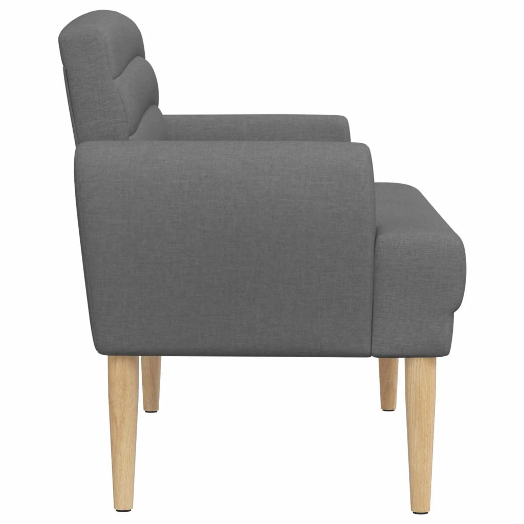 Loveseat con bottoni imbottiti Grigio Scuro 116 x 67 x 80 cm 42041776