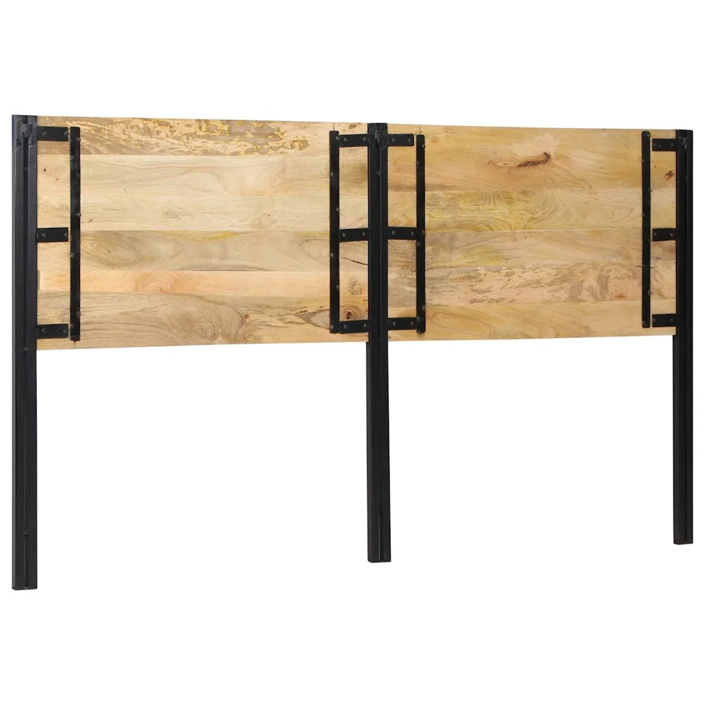 Testiera 180 cm in Legno Massello di Mango e Ferro